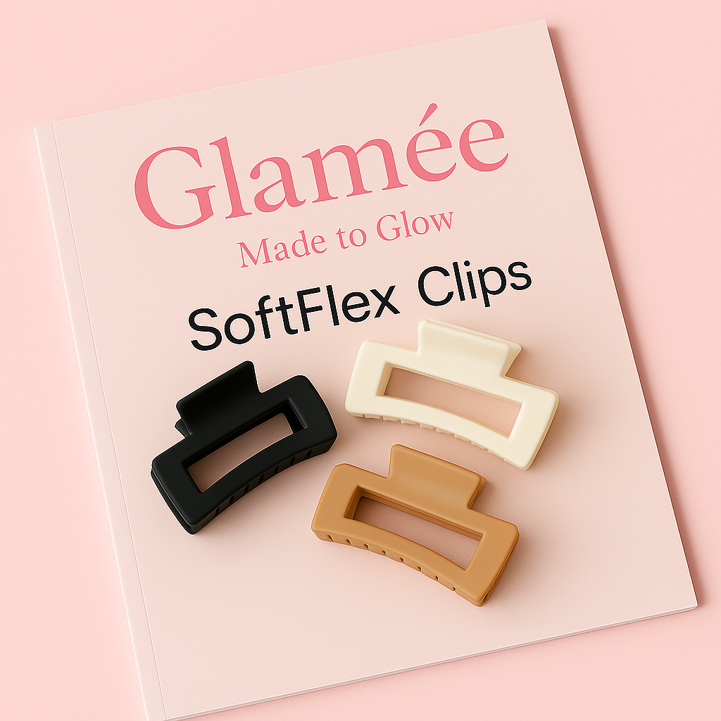 GLAMÉE SoftFlex Clip – Bendable Anti-Slip Silicone Hair Claw
