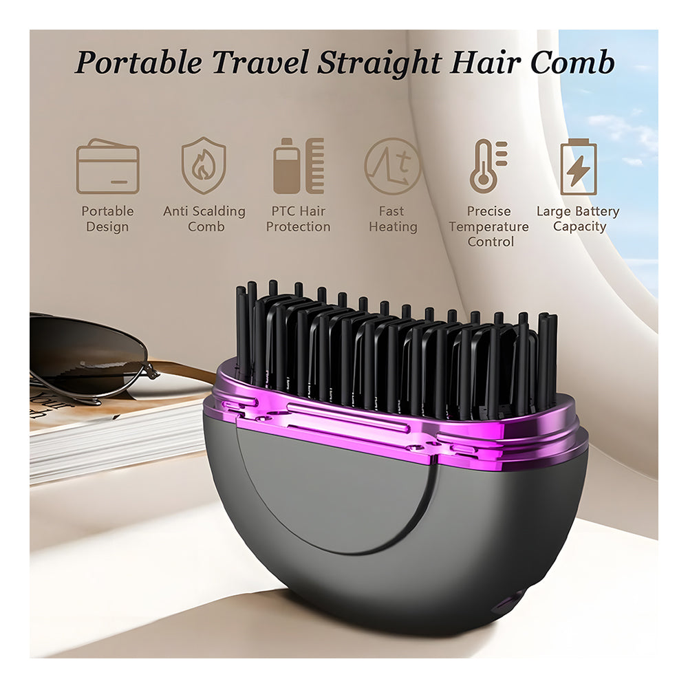 GLAMÉE Mini Wireless Hair Straightening Brush